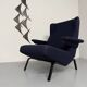 Archi Ligne Roset armchair, Pierre Paulin design, CM 195 HD, vintage blue