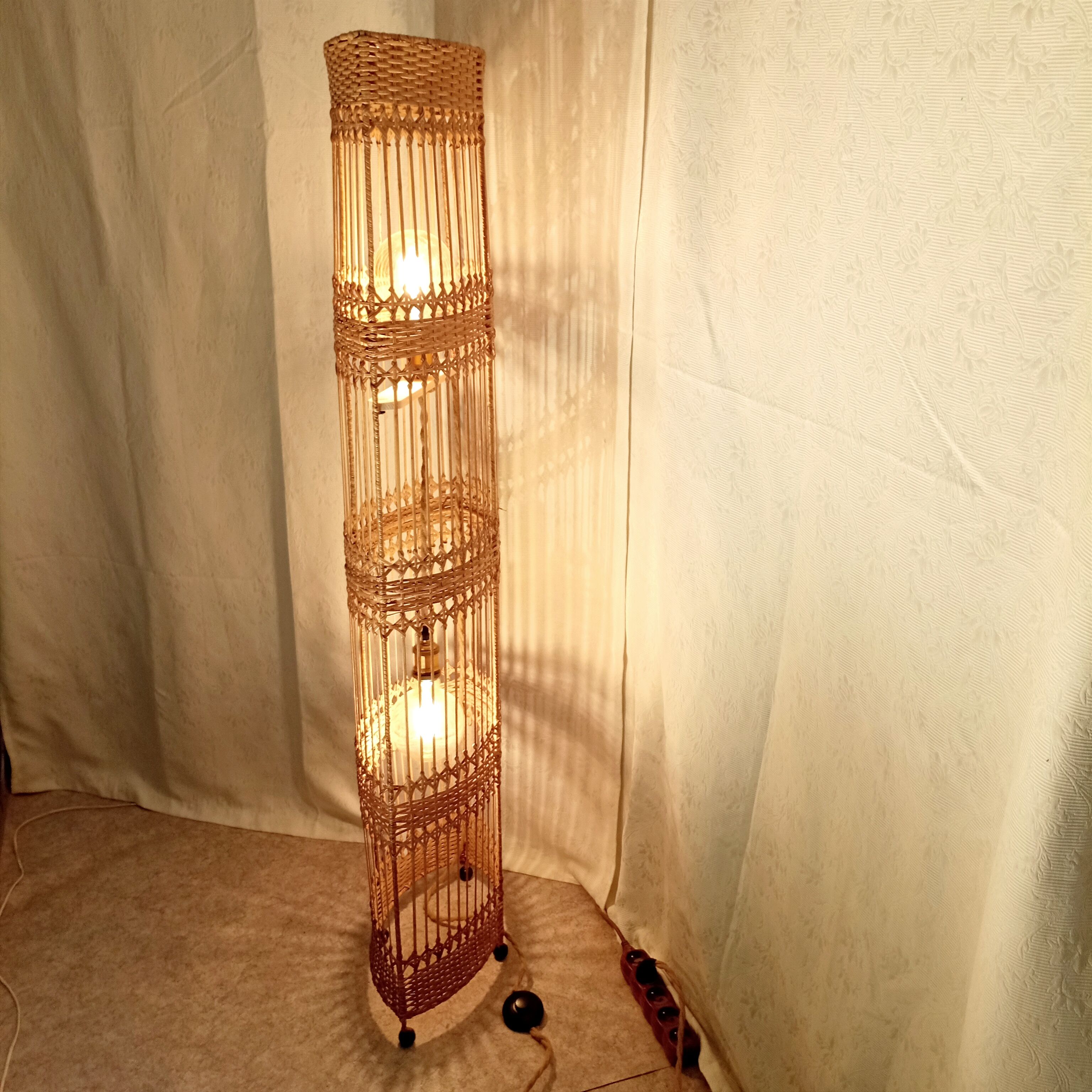 Wicker lamp unique piece