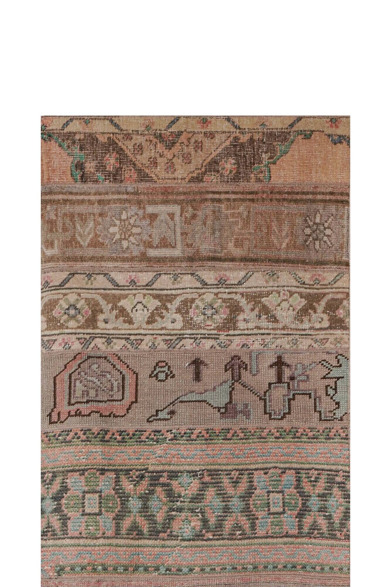 Vintage Turkish hallway rug 71x1 cm