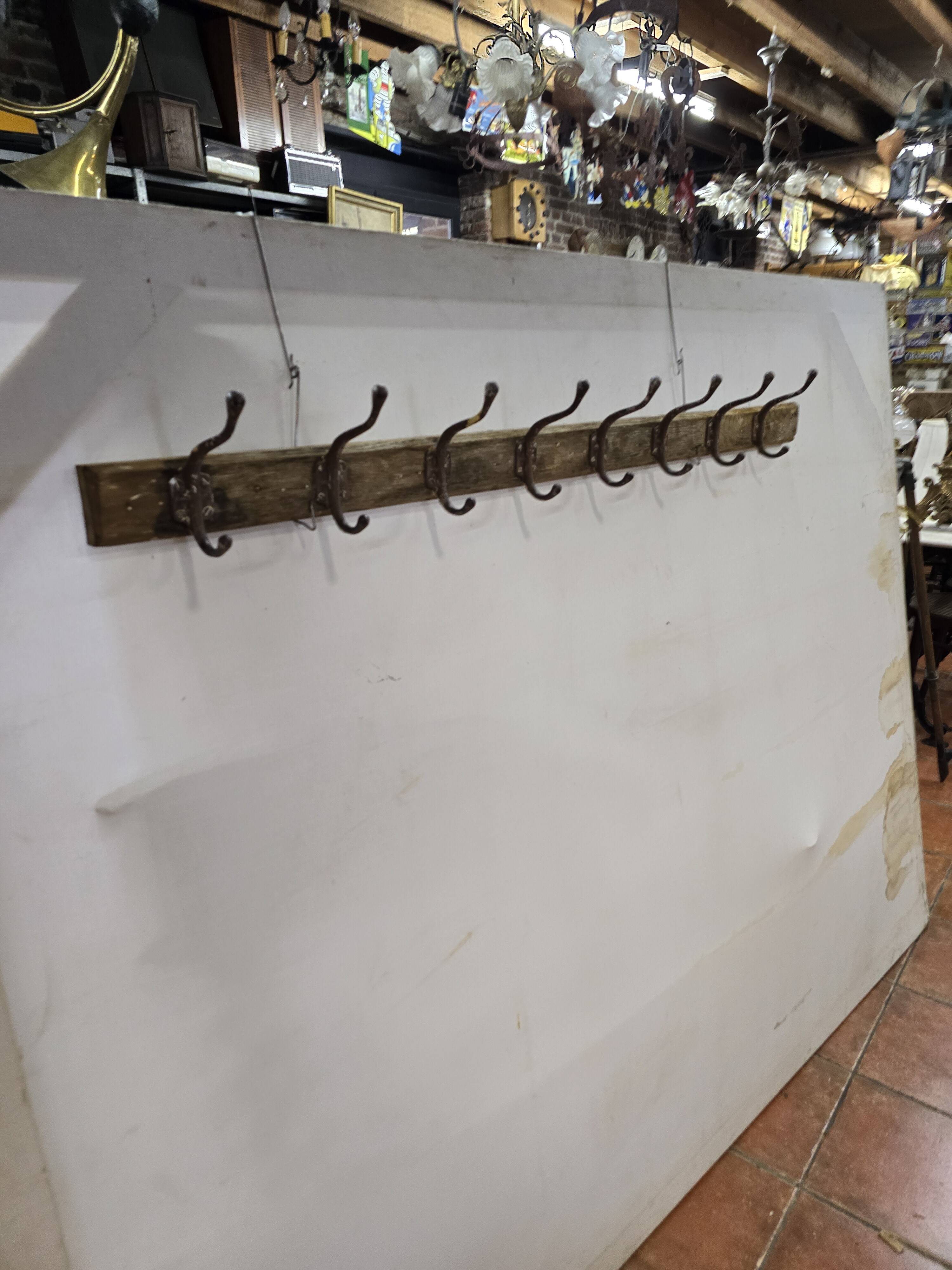 Old school coat rack with 8 hooks