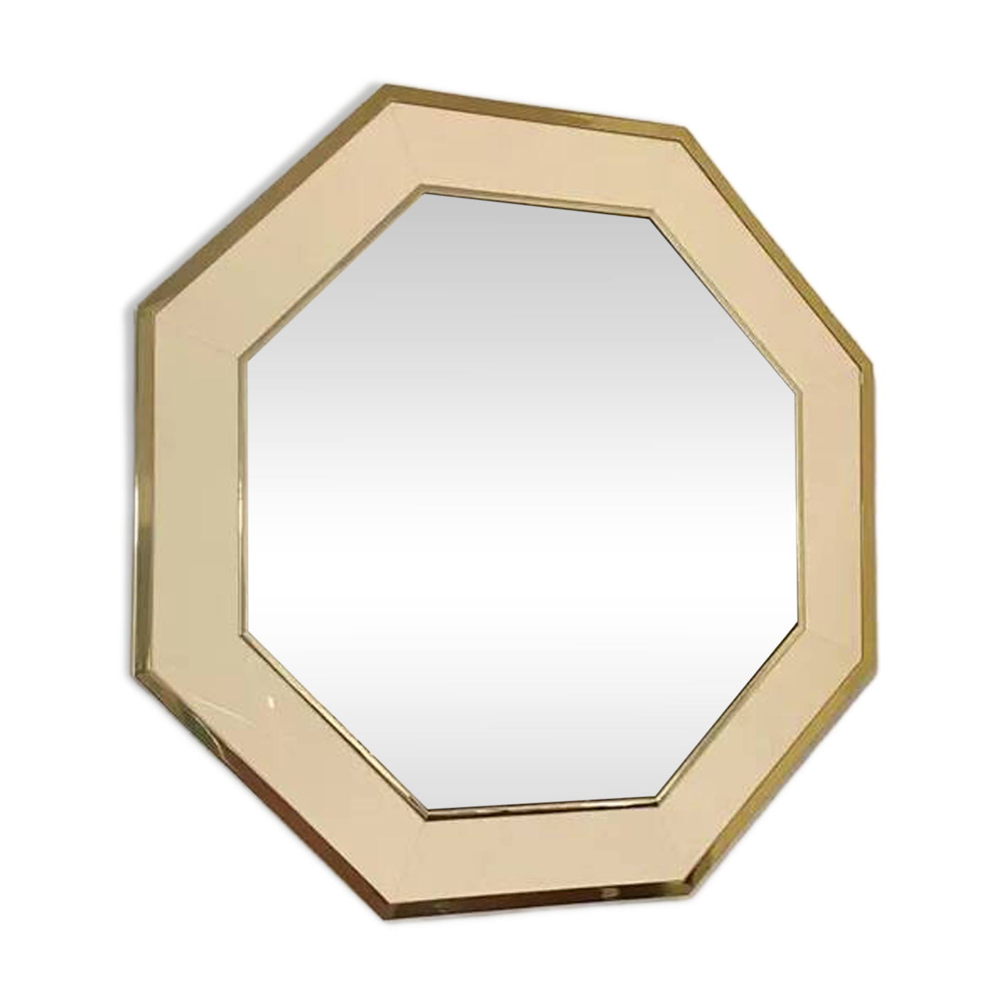 Octagonal mirror by Jean Claude Mahey, France 1970s