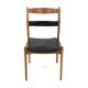 Set de 4 chaises scandinave en cuir "Remus", Yngve Ekström, Swedese, Suède, 1960
