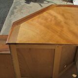 Superb corner cabinet in solid walnut, very good quality