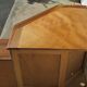 Superb corner unit in solid walnut, of very good quality