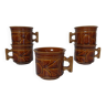 5 vintage coffee cups geometric patterns