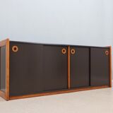 Vintage postmodern laminate and wood sideboard 1970s