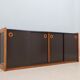 Vintage postmodern laminate and wood sideboard 1970s