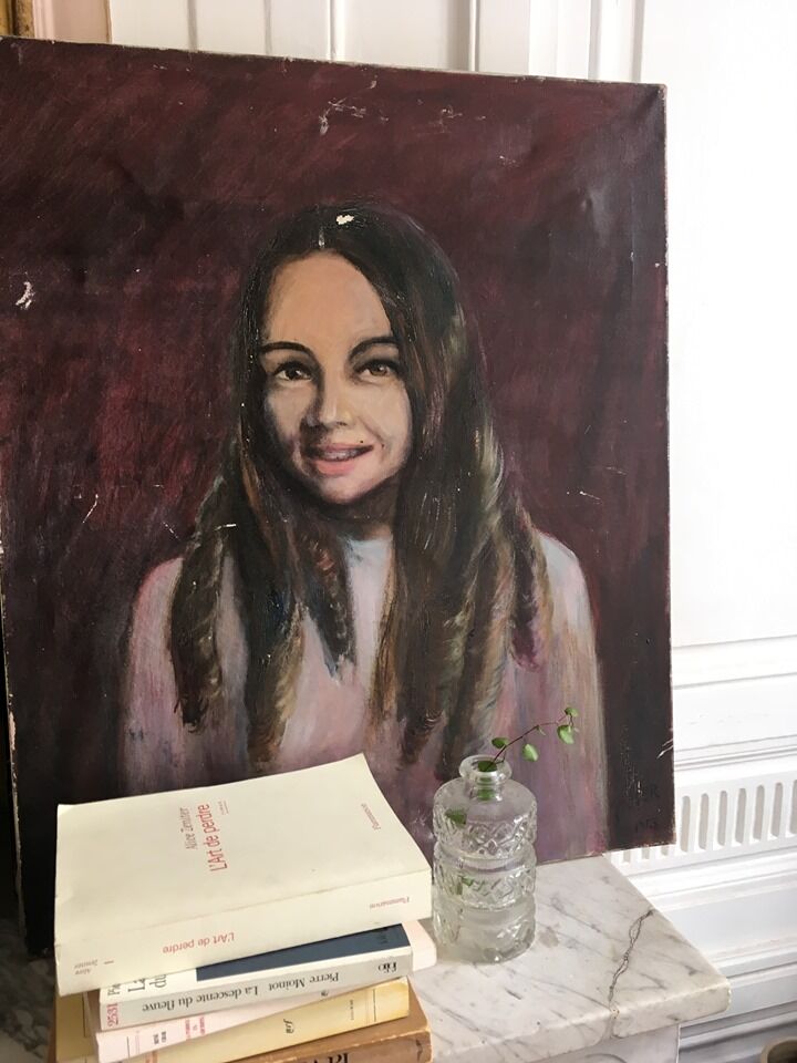 Vintage oil portrait