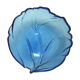 Blue leaf glass salad bowl cup