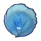 Blue leaf glass salad bowl cup