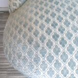 Pastel blue velvet toad chair