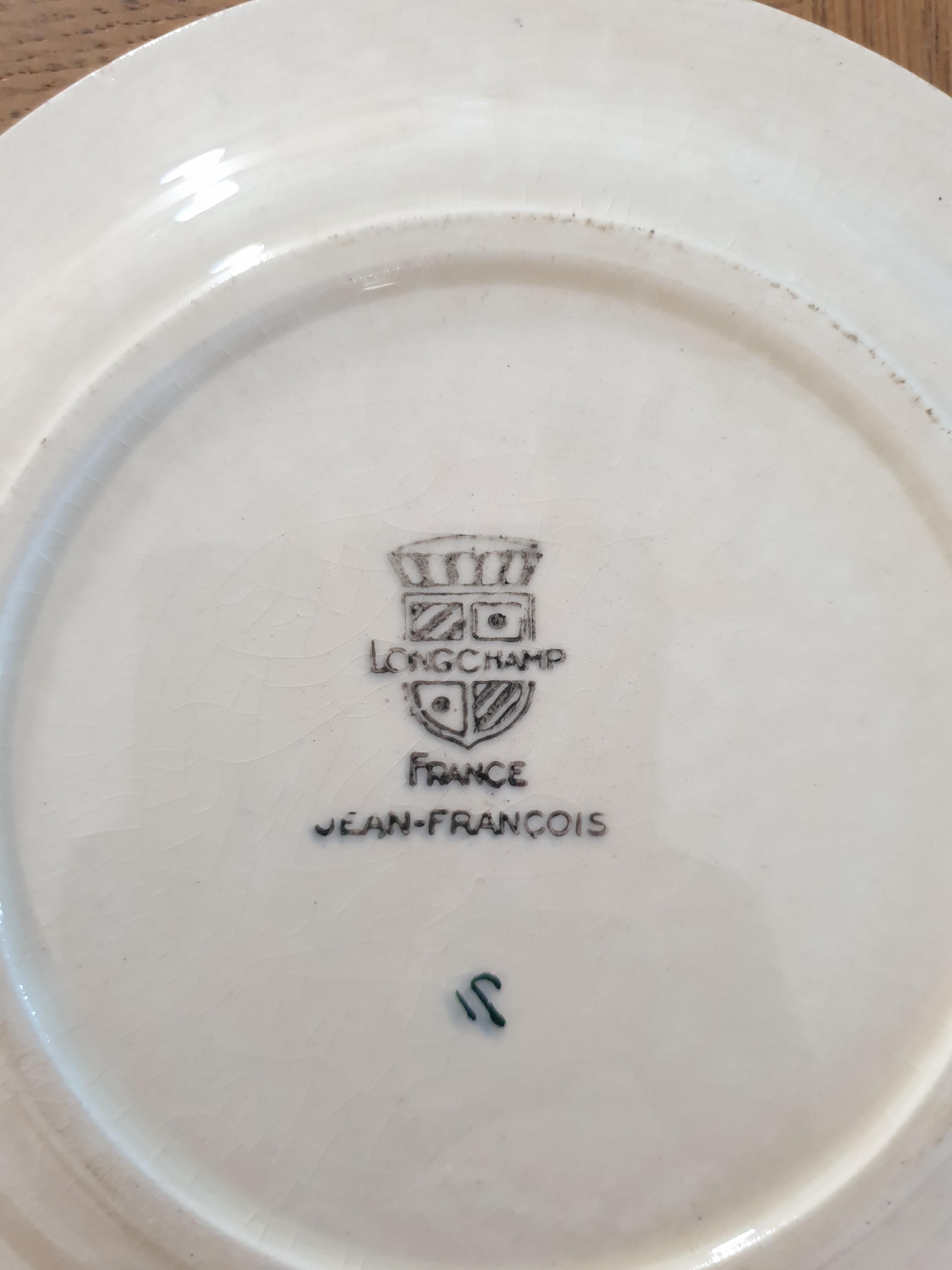 Longchamp earthenware dessert plates