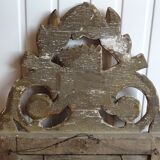 Louis XVI mirror (eighteenth century) in gilded stucco wood H 80 cm