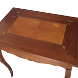 Side table, artisanal vintage mahogany desk worker
