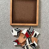 Wooden frame puzzle from the 60s/70s depicting a vintage car.