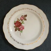 6 antique flat plates in porcelain