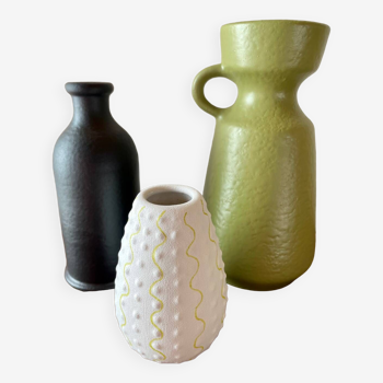 Trio of vintage vases