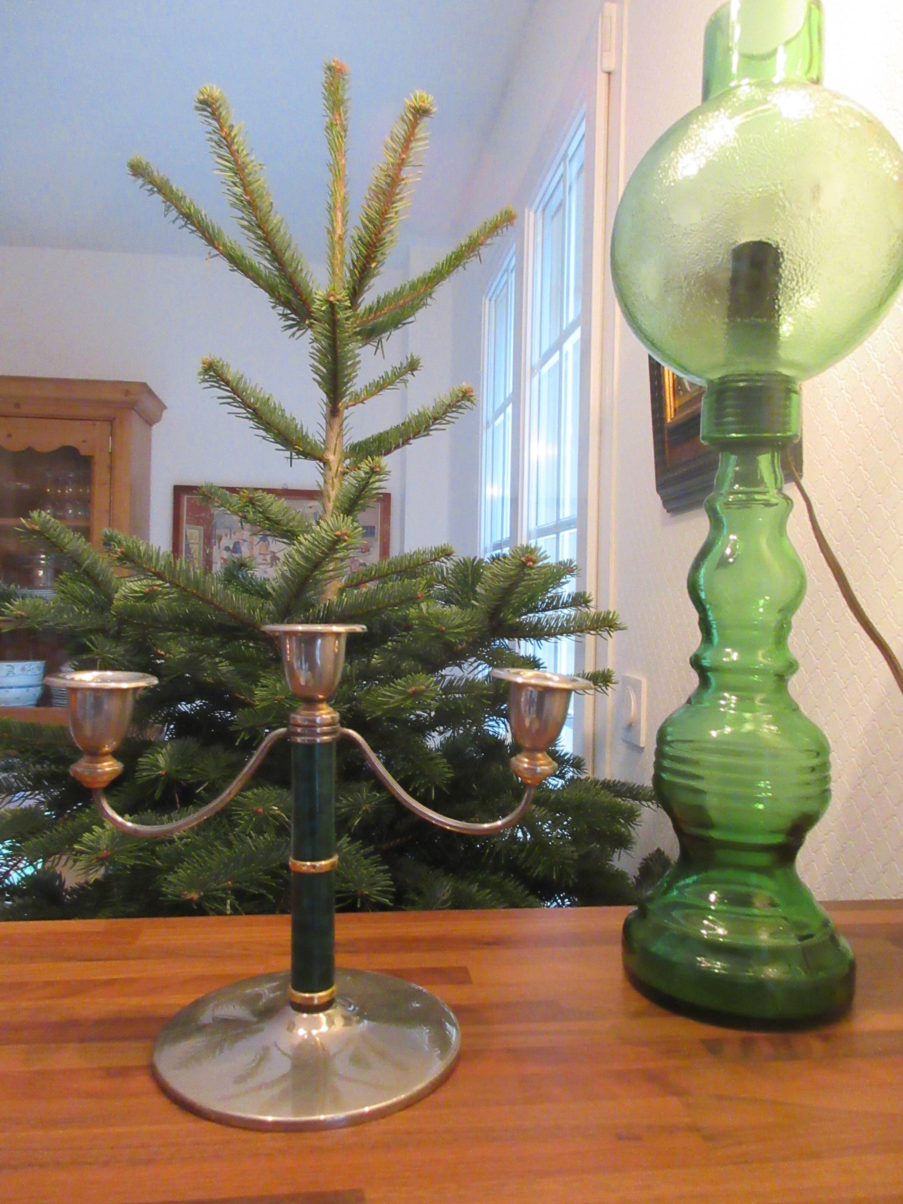 Chandelier 3 vintage aligned lights