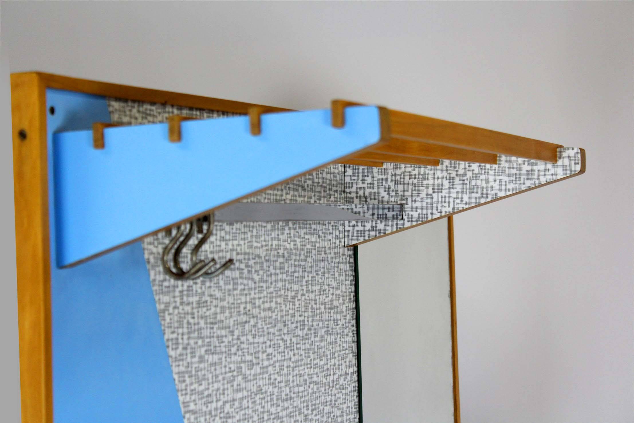 Vintage Geometric Coat Rack from Drevokov Blatna, 1972