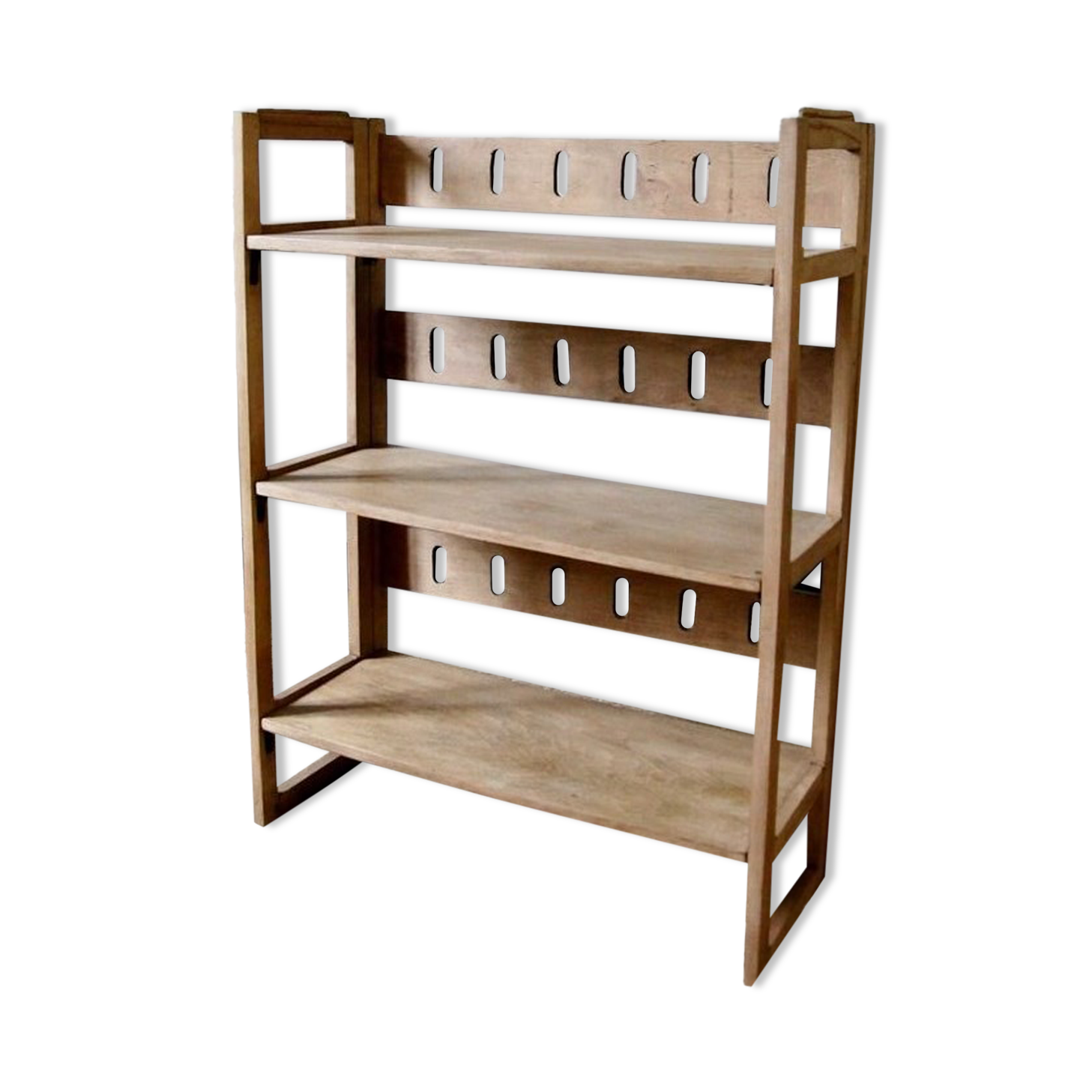 Folding wooden bookseller shelf
