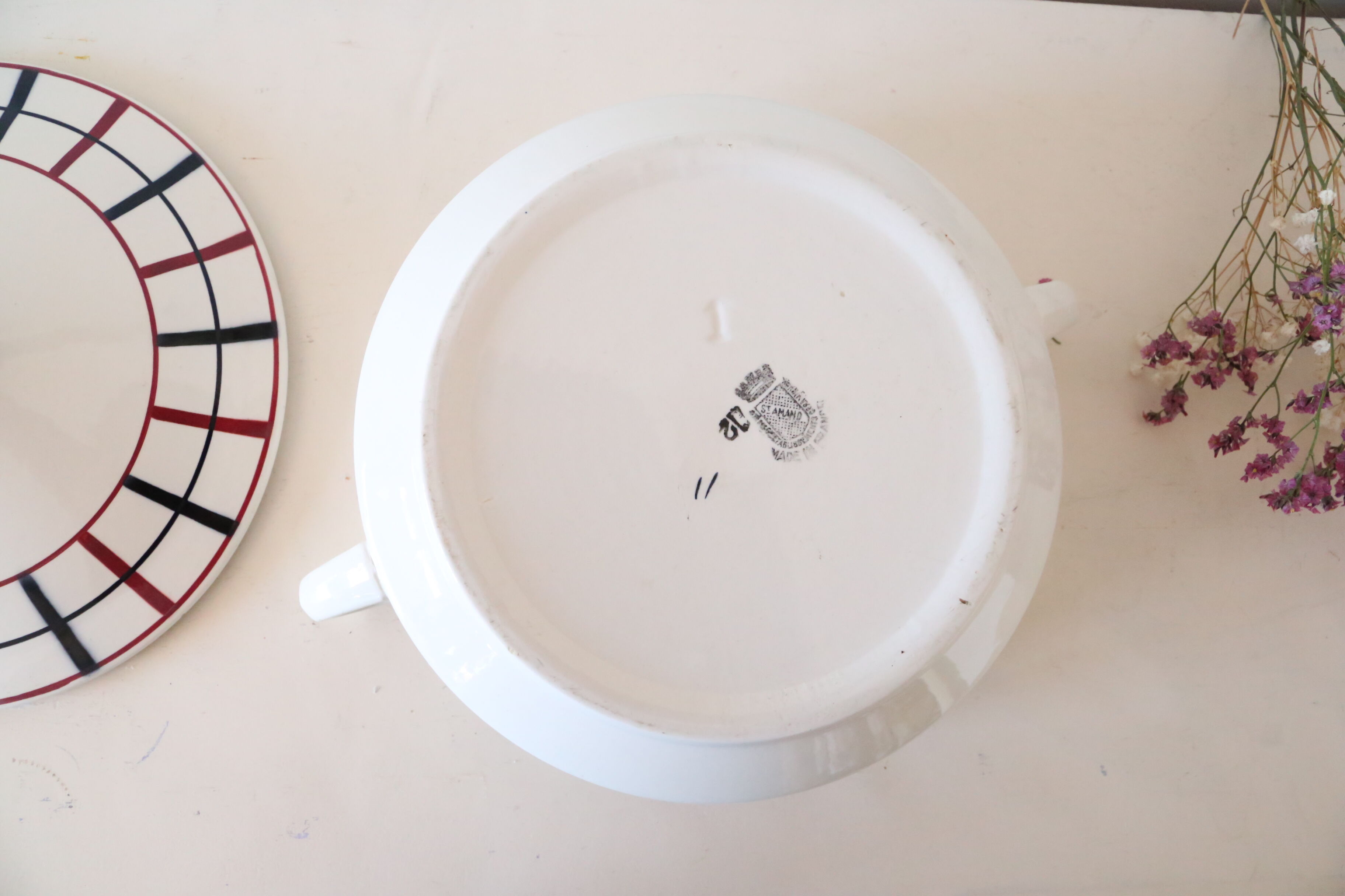 Soup bowl, Saint Amand, vintage