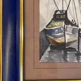 Old painting, Marine, signed and dated 1999