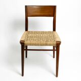 Two original 1960s Wilkhahn chairs made of walnut with wicker cane