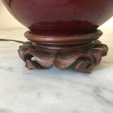 Vintage enamelled porcelain lamp