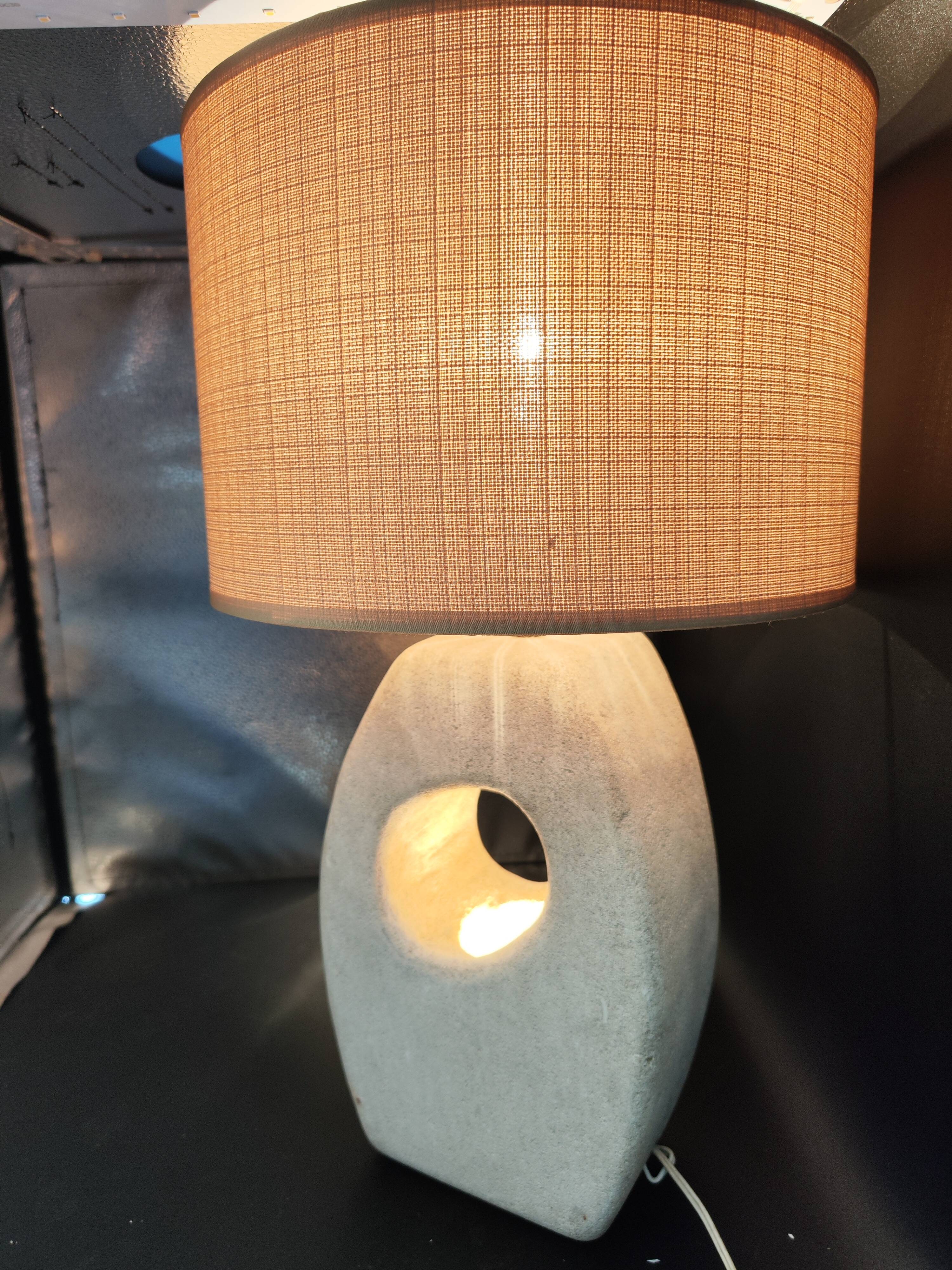 Albert Tormos brutalist stone lamp of Luberon circa 50/70