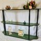 Etagere ancienne patinée vert treillis