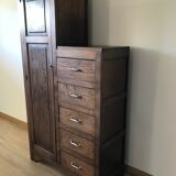 Armoire asymétrique ancienne style Art Déco