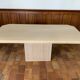 Travertine dining table