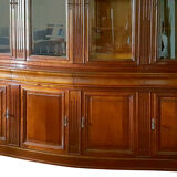 Library with 4 doors in solid cherry