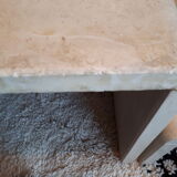 3 tables gigognes in travertine 70s