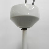 Art deco hanging lamp with octagonal frosted glass shade