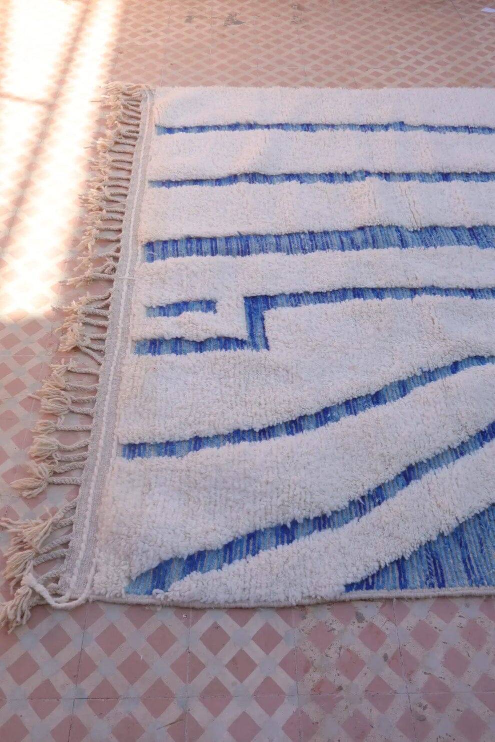 Handmade natural wool rug