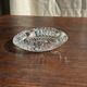 Classic glass ashtray with rose design and cigarette holder D13