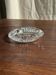 Classic glass ashtray with rose design and cigarette holder D13