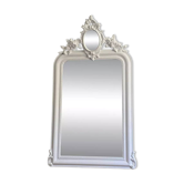 Mirror from the late 19th century with a decorated pediment. 112x66.