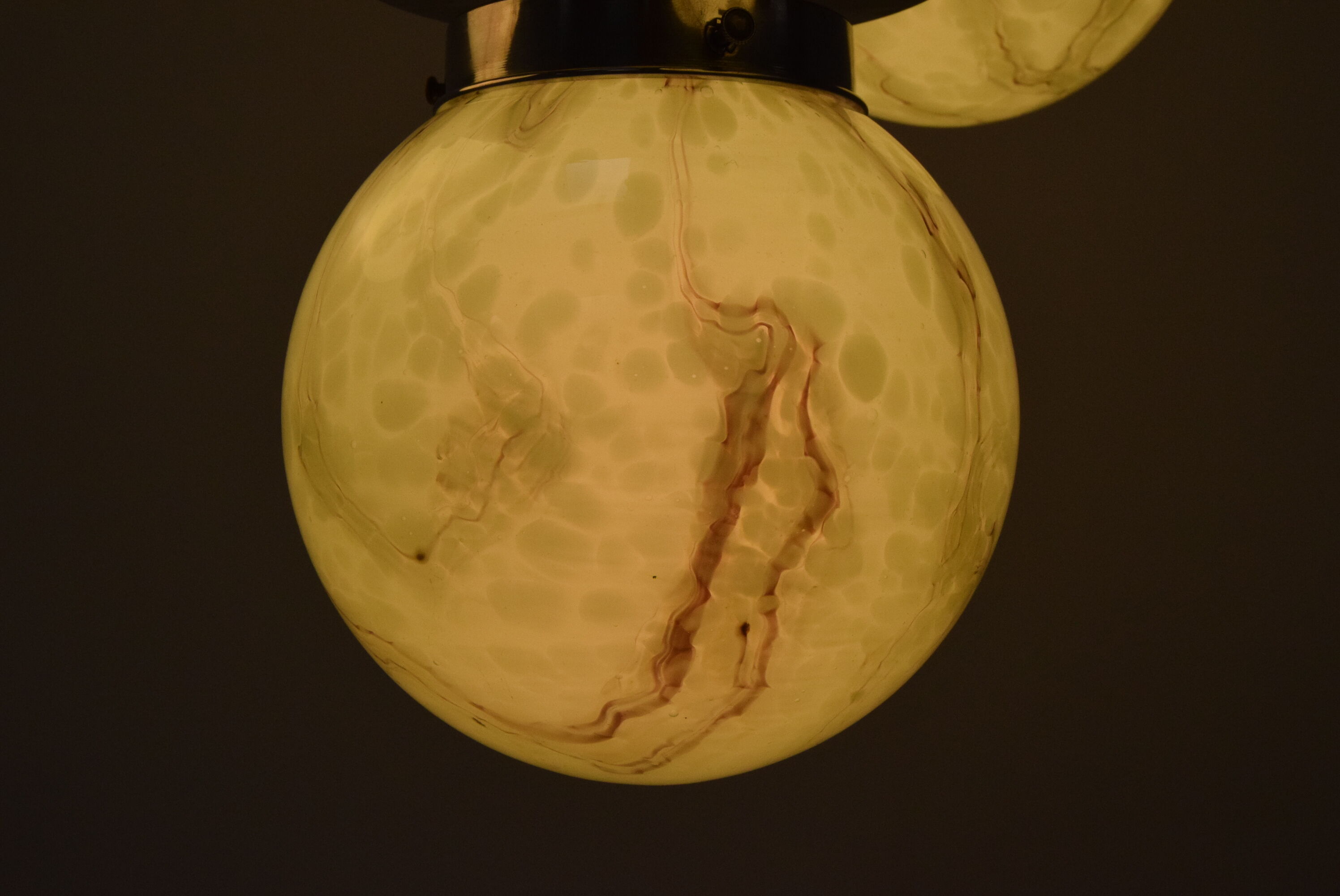 Art deco chrome chandelier,1930's.