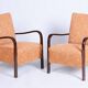 Set of Art Deco Armchairs in Beech, 1930s