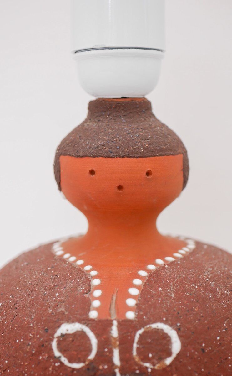 Scandinavian pottery table lamp by Thomas Hellström for Nittsjö, 1970s