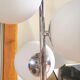 Suspension cluster 3 round opalines and stainless steel design 70s