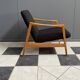 Black Boucle fabric chair 1970s