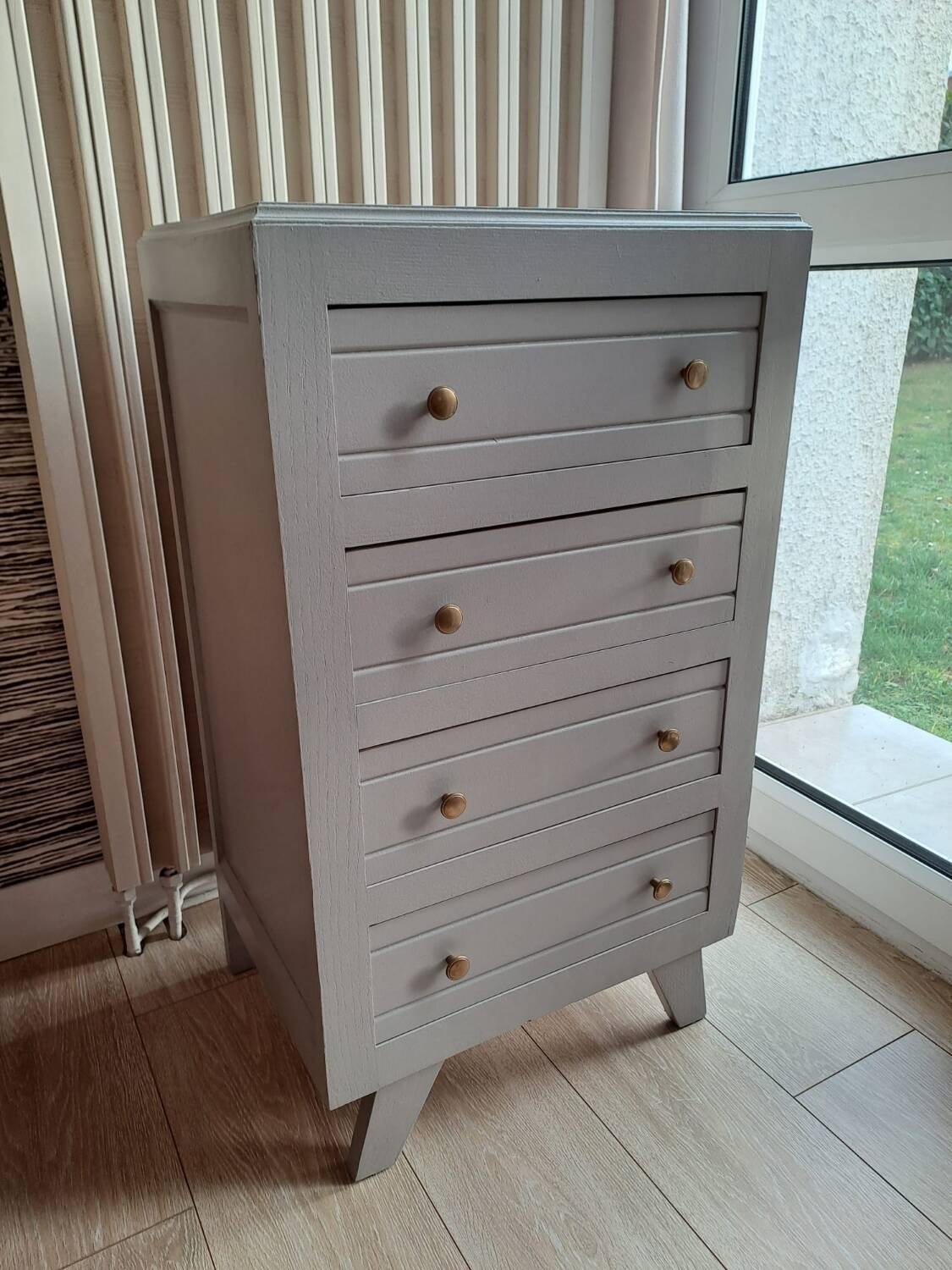 Chiffonnier 4 Tiroirs En Bambou Levia - 130cm - Naturel - Neuf