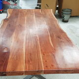 Table with raw solid top