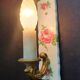 Pair of vintage Limoges ceramic wall sconces