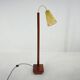 Lampadaire en bois et laiton des années 1950, Allemagne