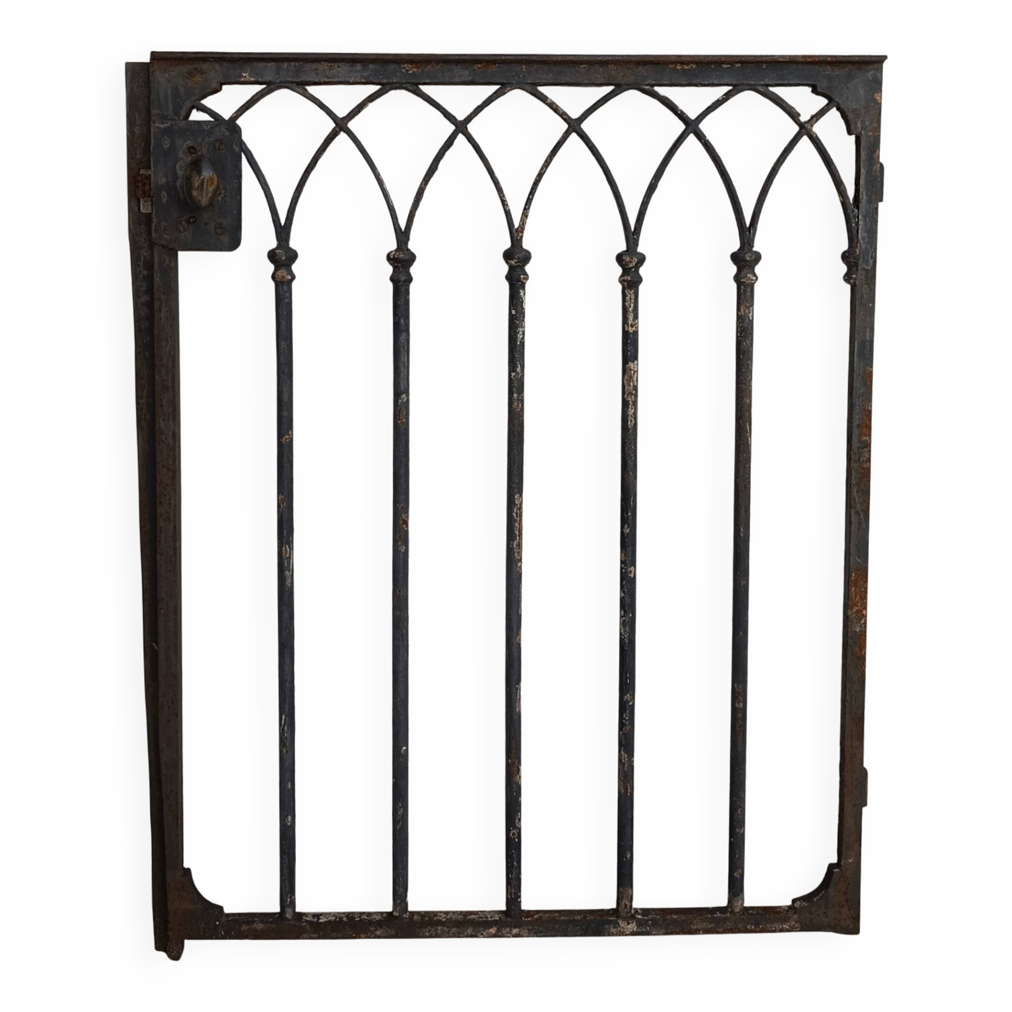 Gothic style wrought iron gate
