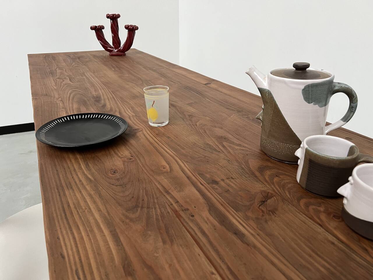 Table de ferme en pin 223 cm, années 70